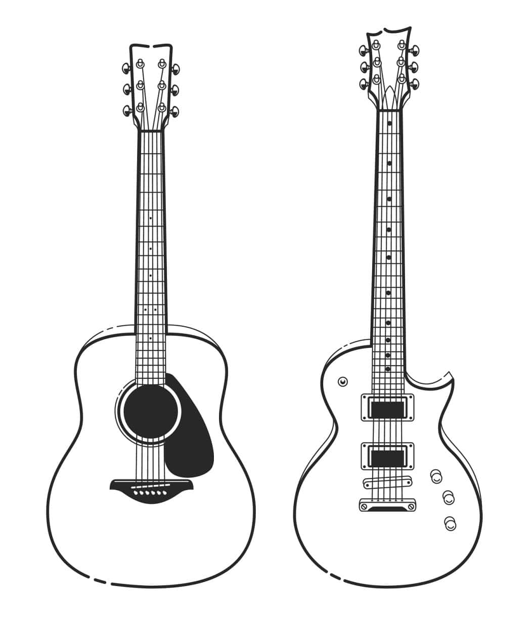 drawing of a Guitar