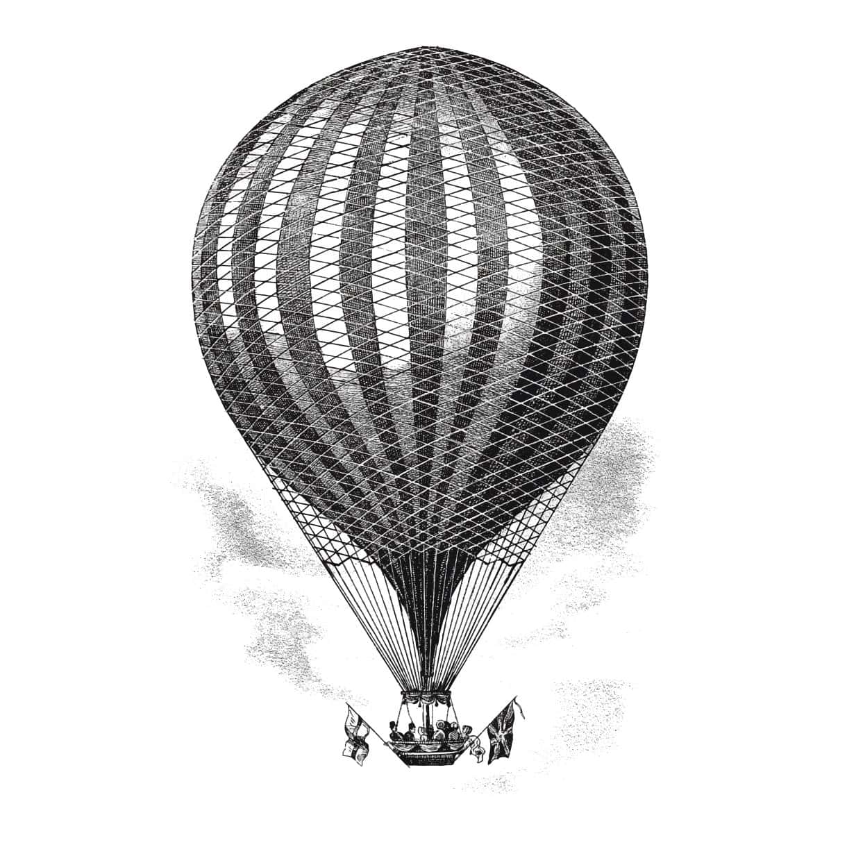 drawing of Hot Air Balloon
