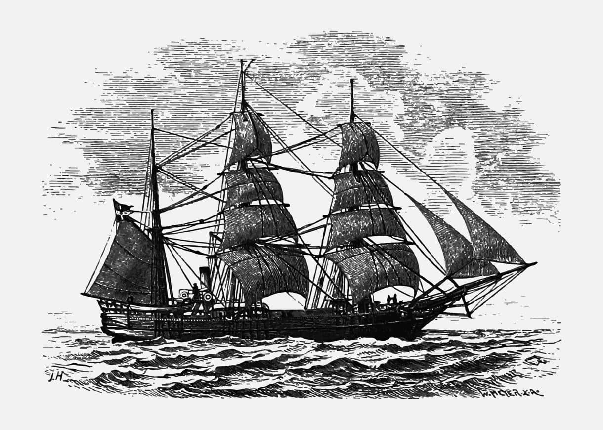 drawing of a Sailboat