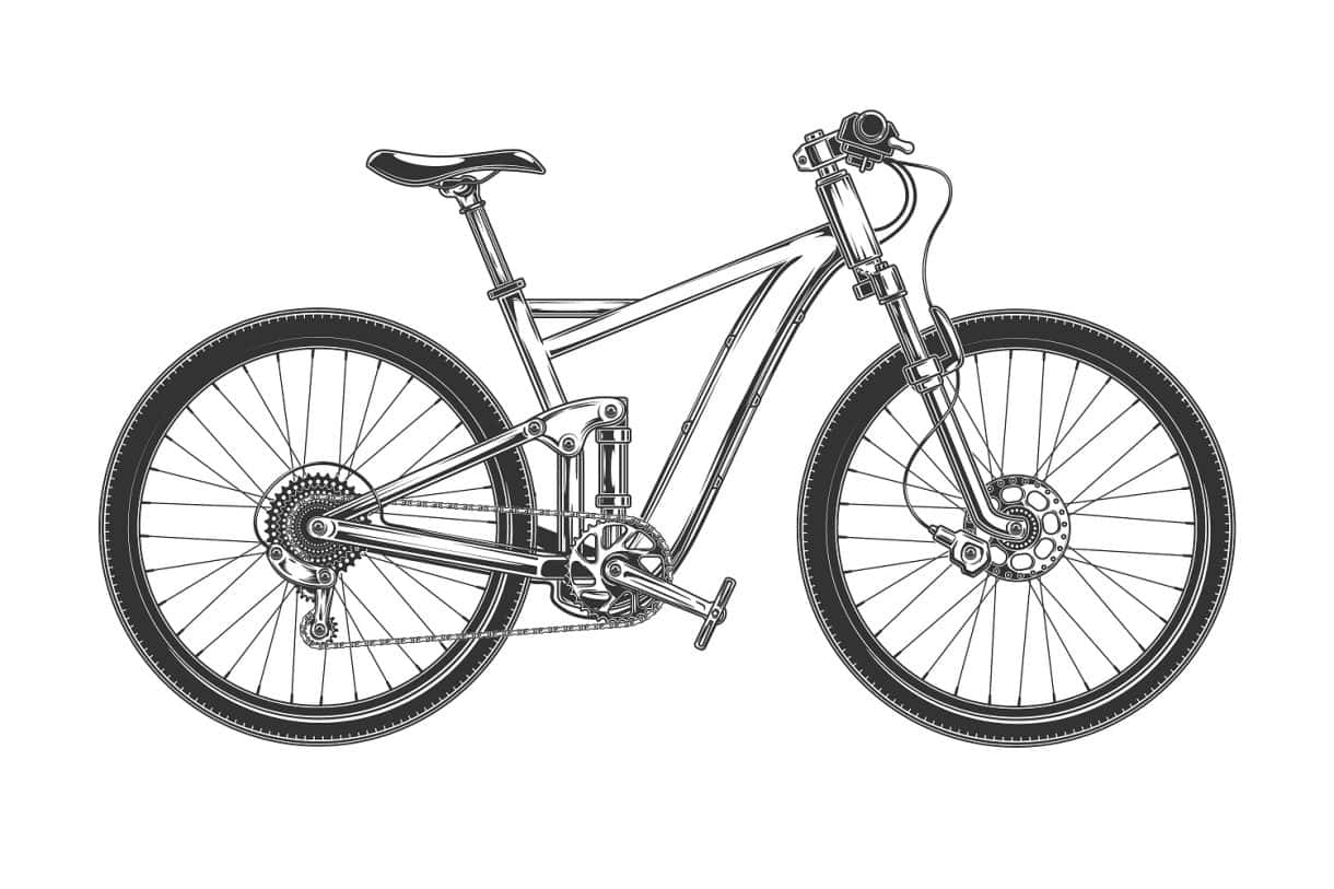 drawing of a Bicycle