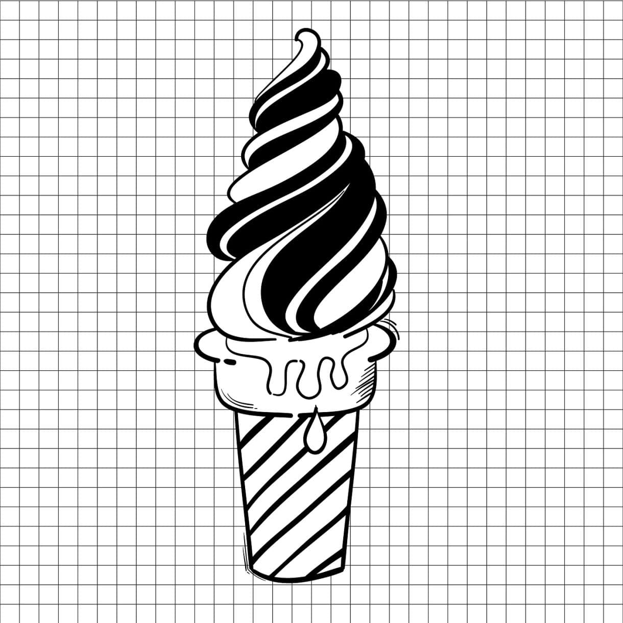 drawing of a Ice Cream Cone