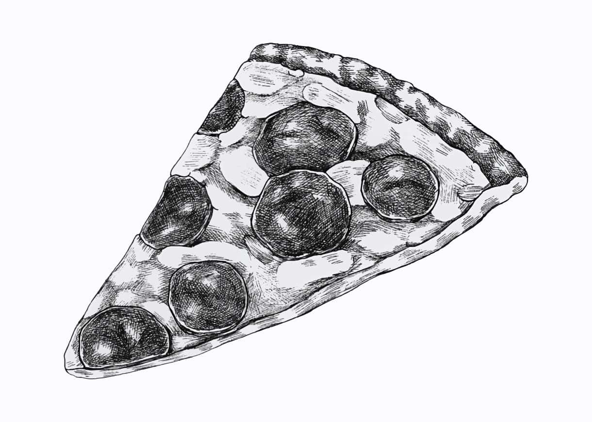 drawing of a Pizza Slice