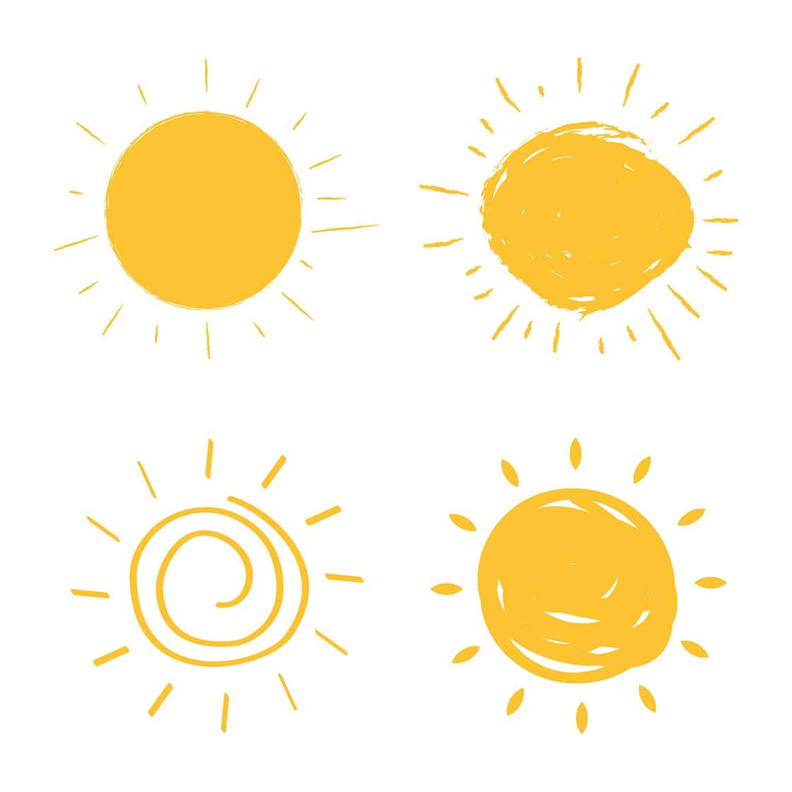 drawing of a sun