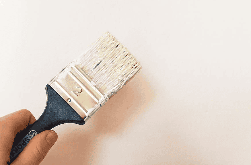 A paintbrush on a white background